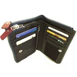 Японский импортный кожаный бумажник с молнией