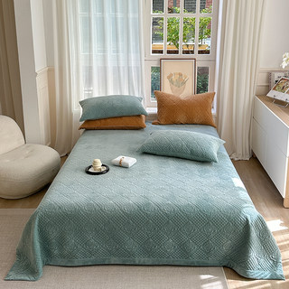 床盖正面宝宝绒反面莱赛尔天丝四季通用床盖三件套单床盖床上用品