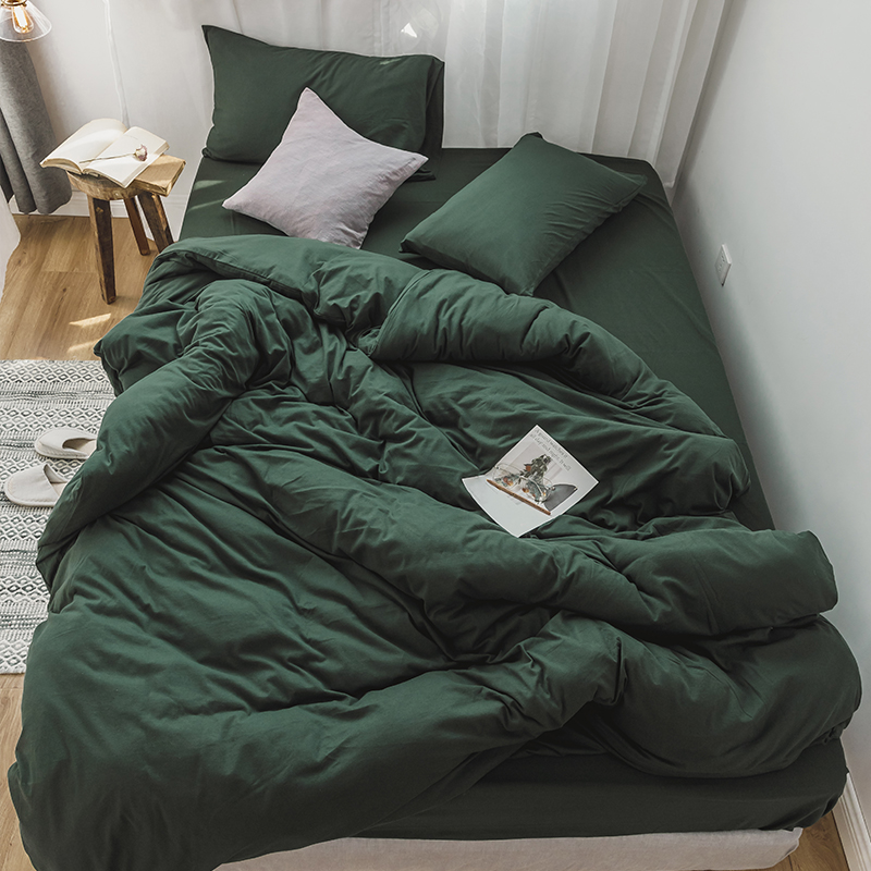 four piece net red quilt cover 1.8m bed sheet bedspread