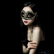 Swallowtail butterfly half face flash diamond mask shiny Lady wedding sexy fashion