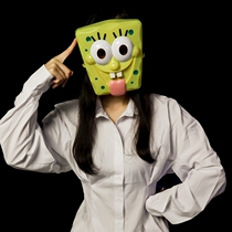 Swallowtail butterfly cartoon mask SpongeBob Pai star mask Childrens Day Halloween