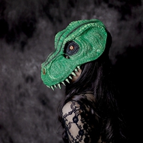 Dinosaur mask male and female barking dragon Spice Bird Mouth Type Shivering Long Mouth Evil Knight Knight New Cop Story Function Wind