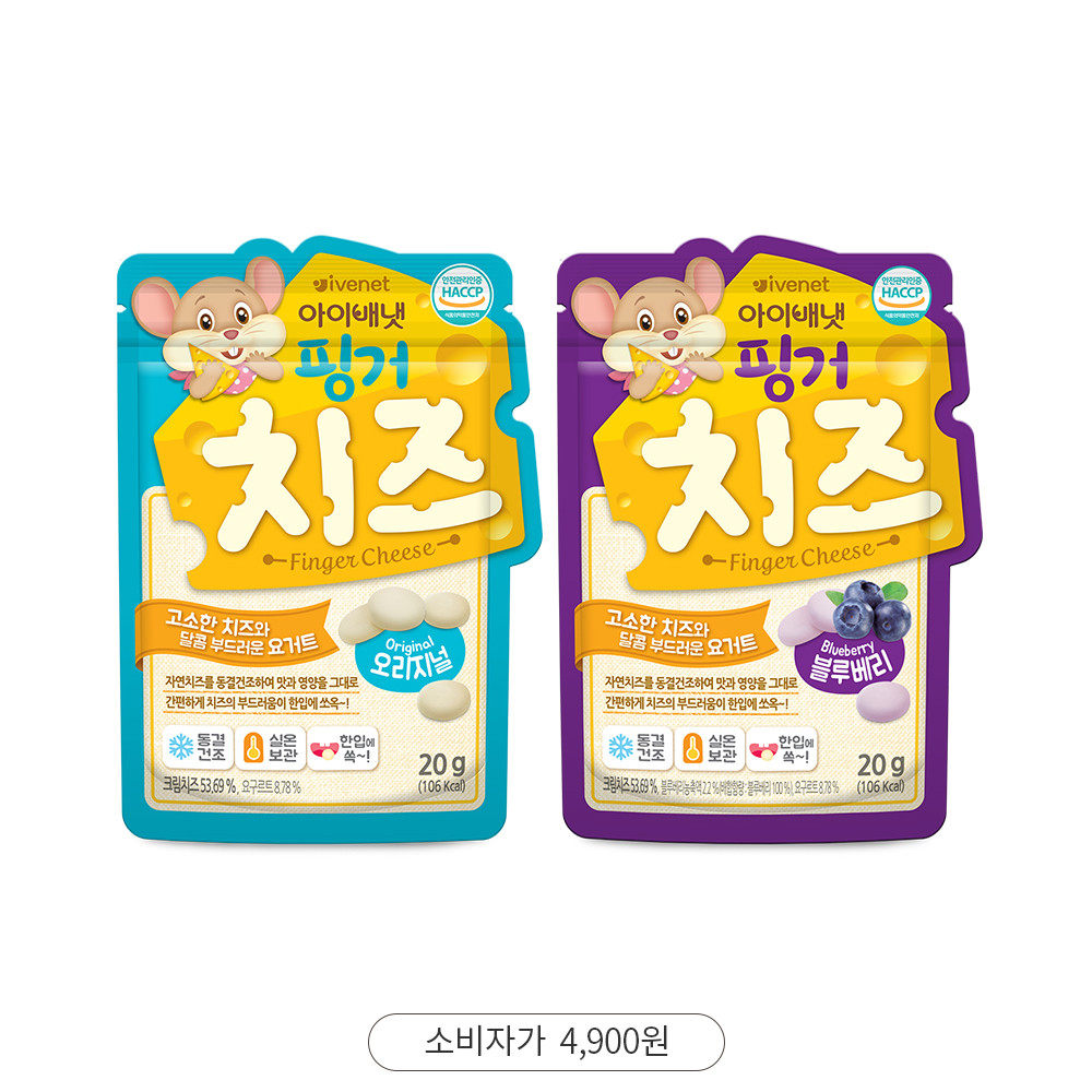 South Korea Aiwei 1 dry cheese baby Deputy food baby snacks (original taste blueberries) 6-month baby starts