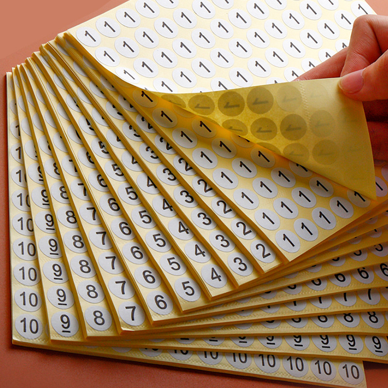 13mm round points round quality number with digital digital label Clothing Children Code Stickers Sticker stickers 0-60