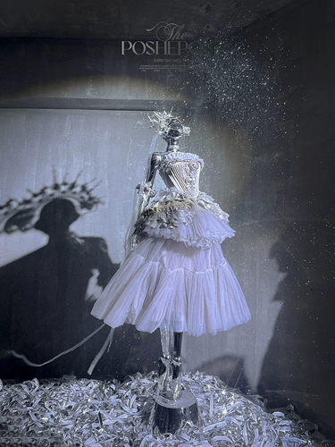 Poscheposhe First Spirit Haute, безусловно, как сердце виктории, самая красивая платья по дню дня рождения рыбной кости рыбной кости