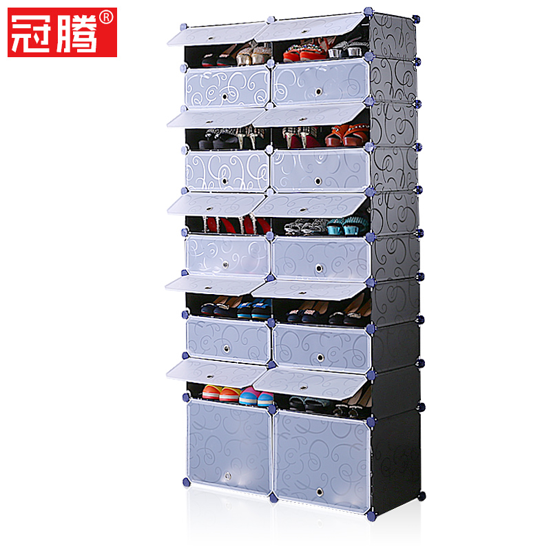 冠腾双排10层超大号简易鞋柜XGS-9+1