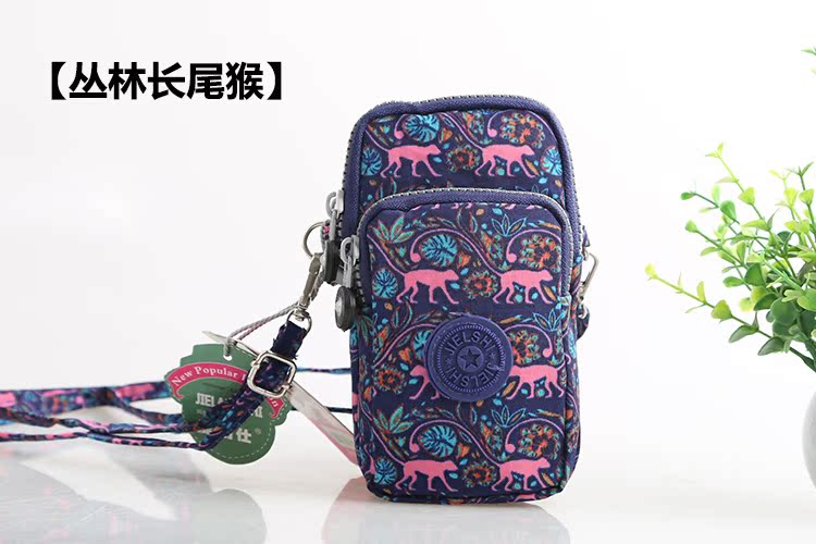 Túi đeo tay dày ba lớp màn hình lớn điện thoại di động chìa khóa ví tiền xu táo 8P đeo túi nhỏ thời trang không thấm nước giặt vải túi xách - Túi điện thoại túi xách nữ da mềm hàng hiệu