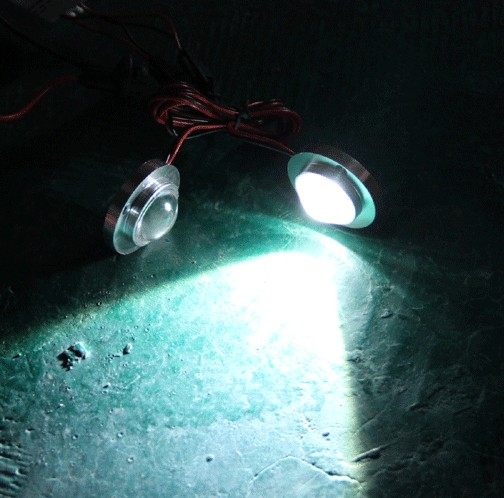 Motorcycle decoration lights flash aluminum plate LED double flash eye lens flash aluminum alloy seat