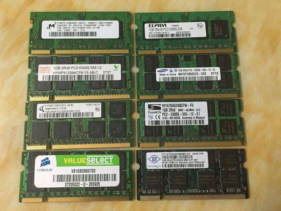  Original dress DDR2 667 1G laptop memory PC2-5300S 533800 support for 2G dual pass