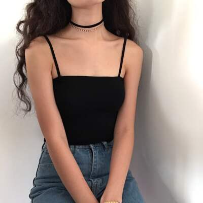 【 Clearance Sale 】Go Girl Go American flat-mouth slimming Versatile shoulder strap Adjustable base one-piece halter