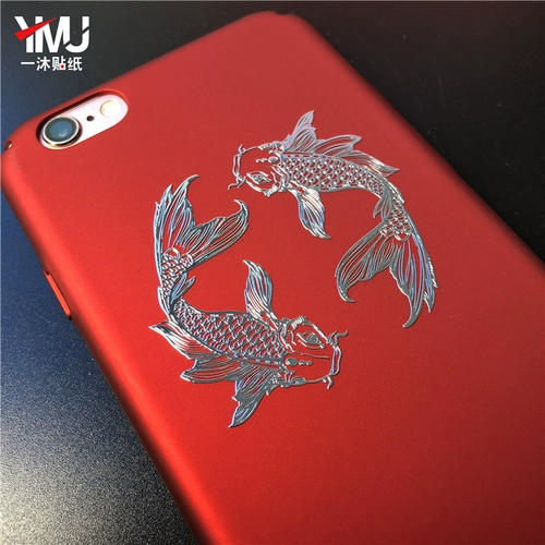 Декор, мобильный телефон, металлический ноутбук, раздельная наклейка, китайский стиль, делается под заказ