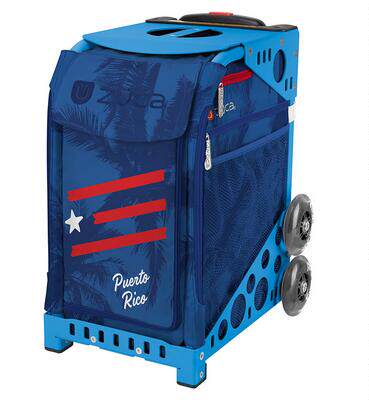 2017 new blue and red skate pack skate shoe bag kids figure skating zuca trolley bag