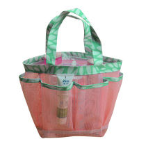 Bathroom storage bag Bath basket mesh portable wash bag Swimming bath basket Foldable fitness bath bag