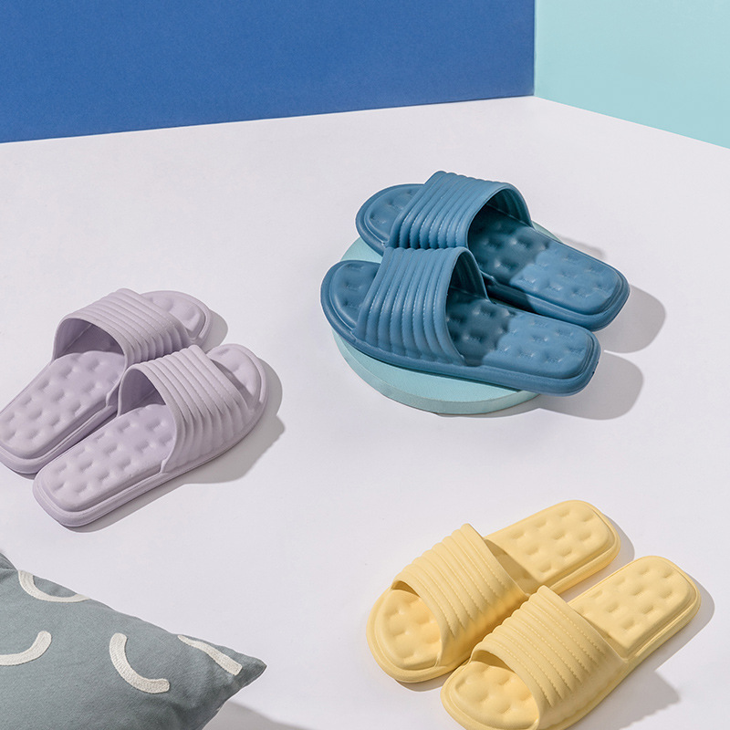 Miniso Marshmallow Slippers for Men and Women, Summer Bathroom Home Non-Slip Bathing Eva Thick Sole