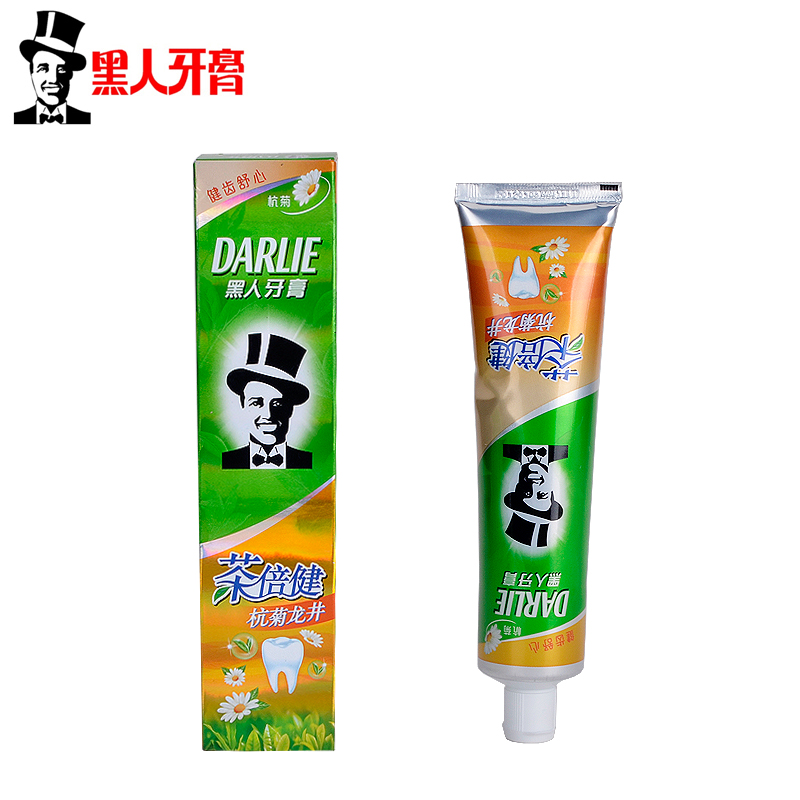黑人牙膏茶倍健杭菊龙井140g 健齿舒心 清新气爽 美白固齿 防蛀