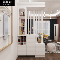 Into the entrance hall the screen partition the living room the solid wood small apartment double-sided wine cabinet modern and simple