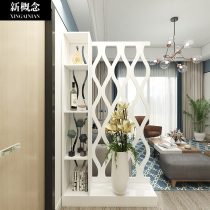 Living room American porch partition shelf modern simple door double-sided decoration new Chinese hollow screen