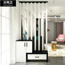 Door into the room screen Door Feng Shui block brake entrance cabinet Shoe cabinet One-piece light luxury wind double-sided low post-modern to the top