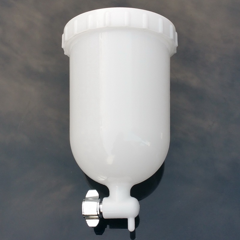 Spray Gun Plastic Pot 400ml 1/4 Thread Spray Gun S-710 W-101 W-71 Side Pot Paint