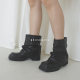 CHILIGIRL Korean square-toe big-toe short boots thick-soled non-slip pleated trouser boots wasteland wind heap boots hot girl