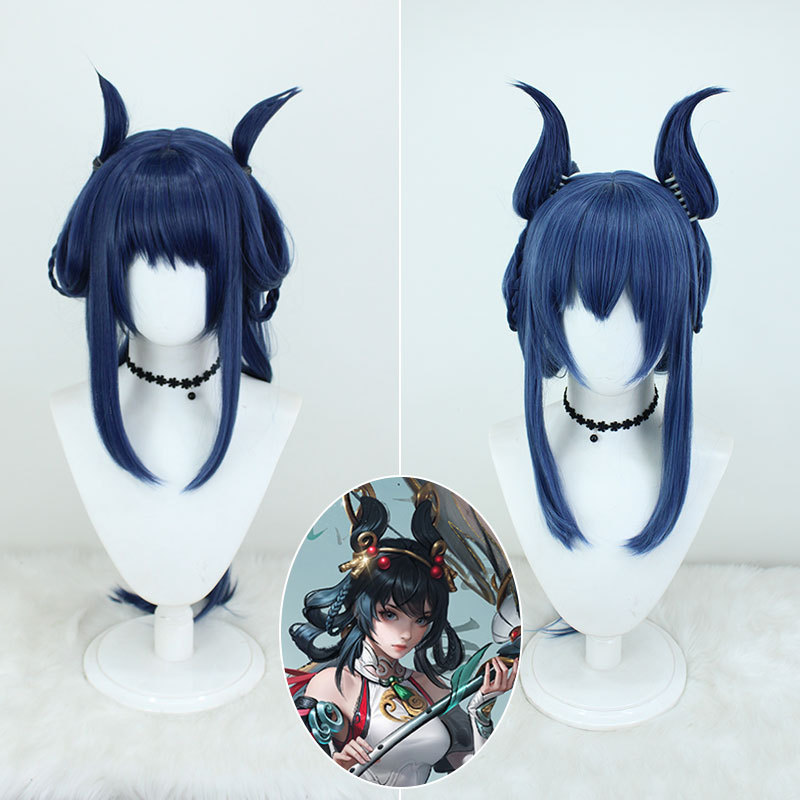 King Gong Sun Li Li Hate Smoke Cos Wig Simulated Scalp Ponytail Long Style Wig