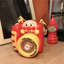 Japanese bread Superman bubble machine camera machine bubble gun toy automatic colorful electric cute blowing bubble water