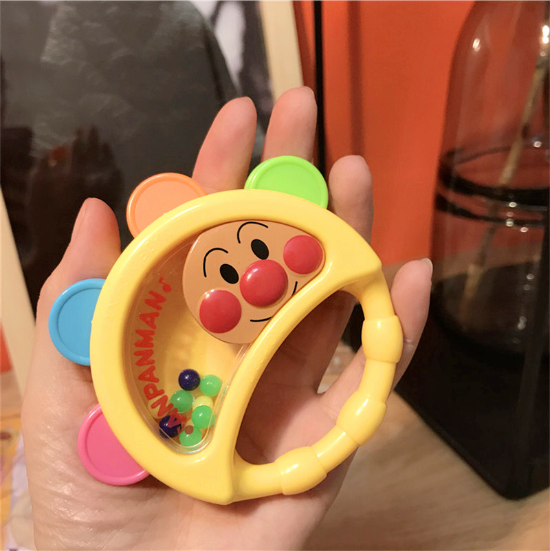 Bread Anpanman newborn baby Bread Anpanman hand bell colorful beads petal shaking drum stroking toy 0-6 months