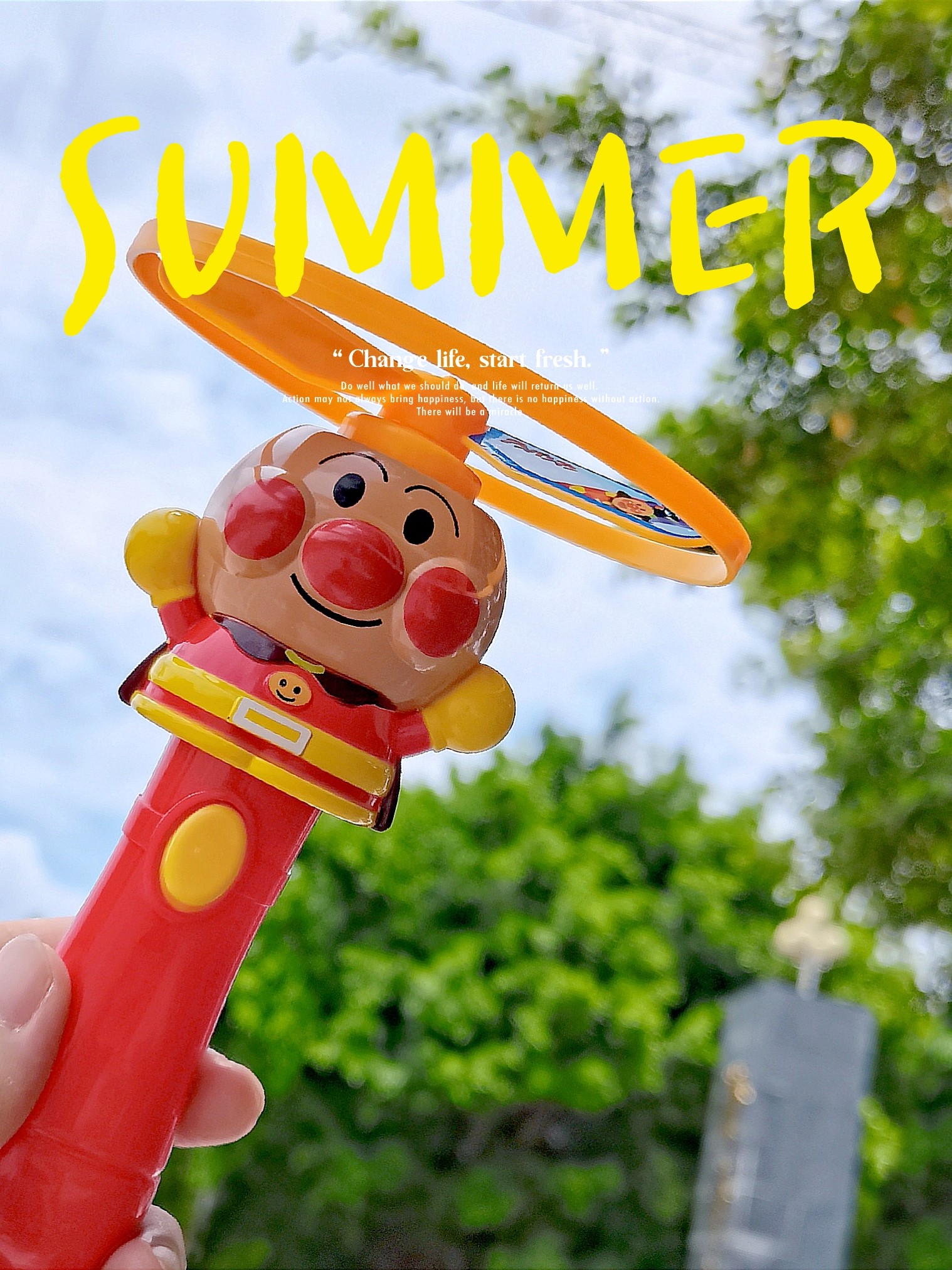 Anpanman Bamboo Dragonfly Balance Launch UFO UAV Children's Rotating Flying Parent-child Outdoor Toy Boy