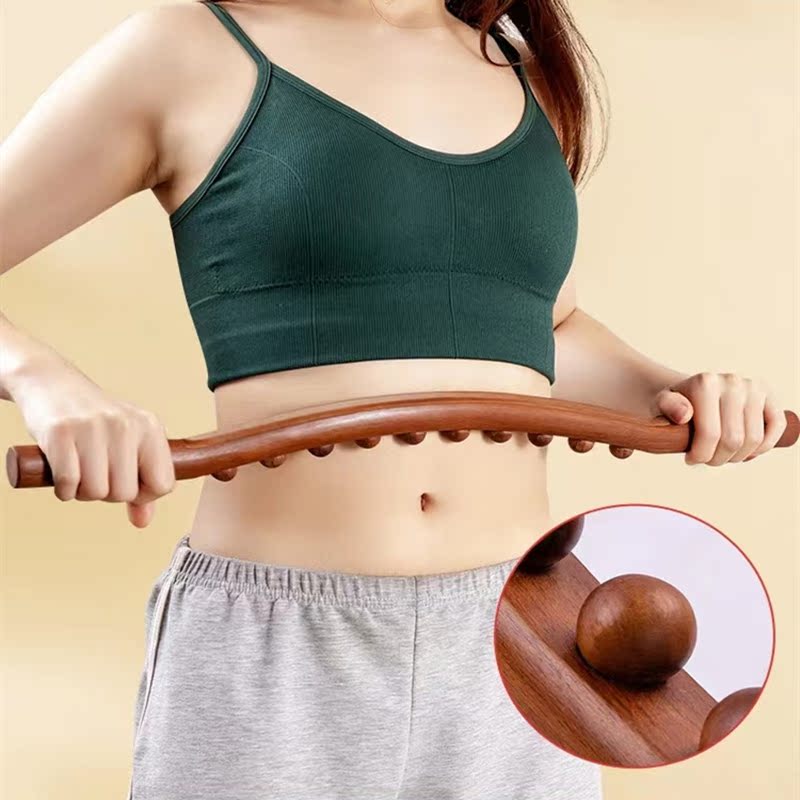 Beech wood rolling over the whole body a universal massage scraping and scraping stick tool to scrape the muscles and meridians to push the dry gluten sticks