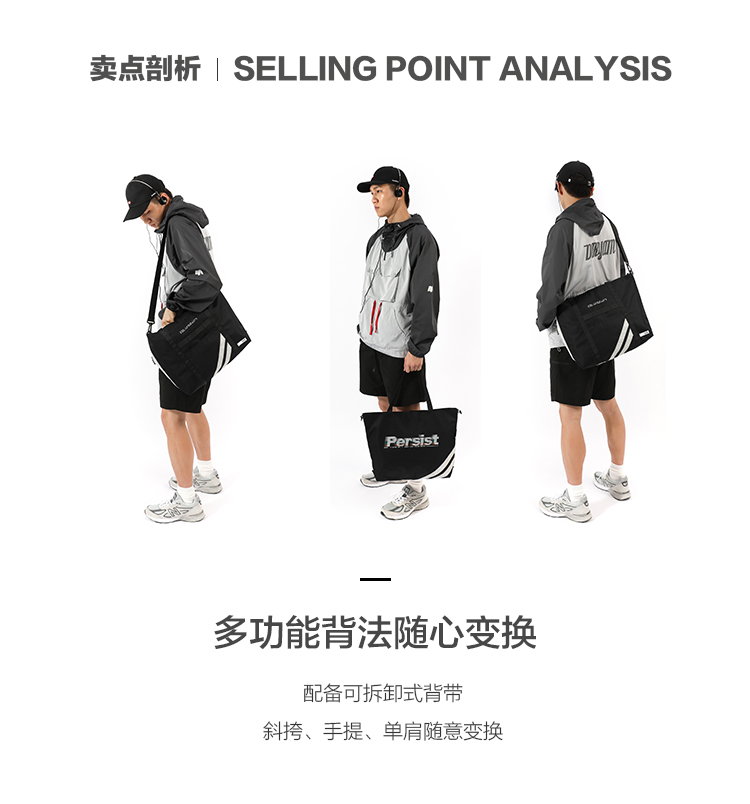 ACROSS thương hiệu túi tote nam và nữ dây kéo công suất lớn túi đeo vai sinh viên mua sắm túi xách tay không thấm nước - Túi của con người túi lv