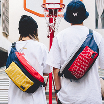 Cross Korean shoulder bag male large capacity student trendy brand fashion ins street hip hop dumpling bag female Leisure
