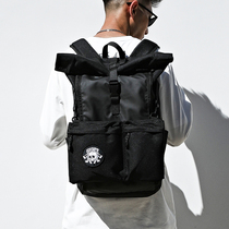 Cross Tide brand roll cover combination shoulder bag male Lady dark wind tarpaulin computer backpack travel notebook