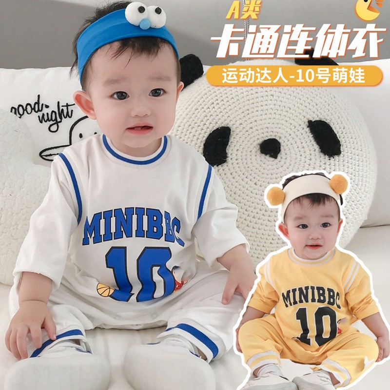 Newborn baby clothes for autumn clothes for 6-12 months baby climbing for autumn baby with long sleeves even body clothes