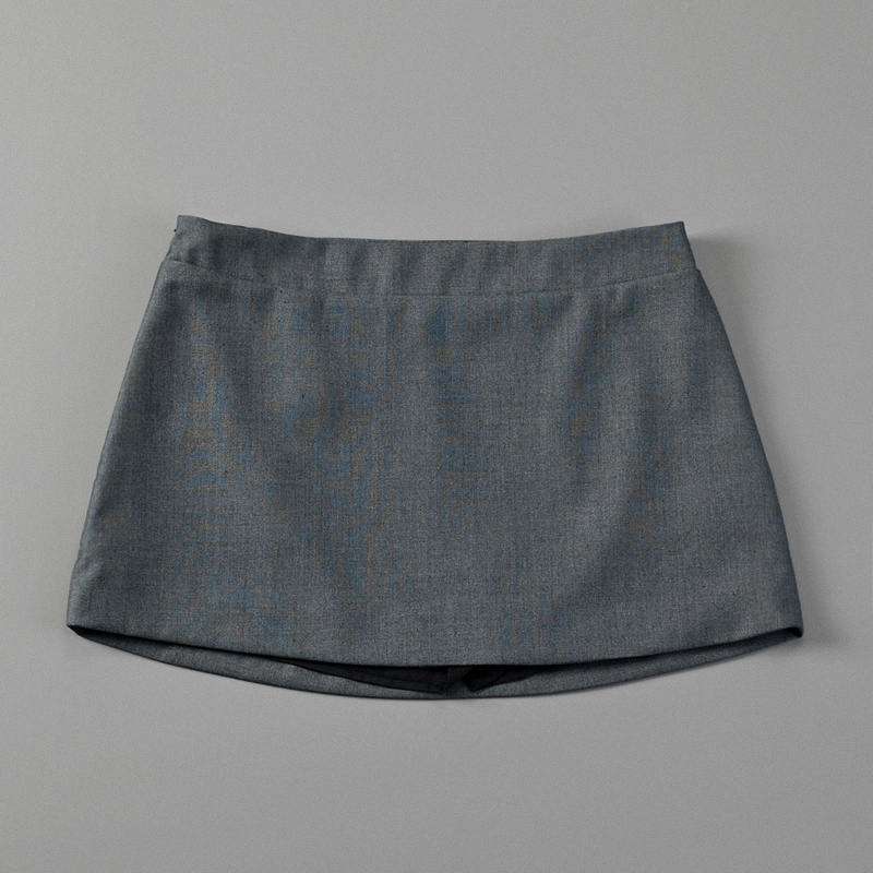 Low-Waisted Hot Girl Mini Skirt, Petite Suit-Style Skirt, 2026 Spring/Summer New Style with Built-In Panties, Hip-Hugging Half Skirt