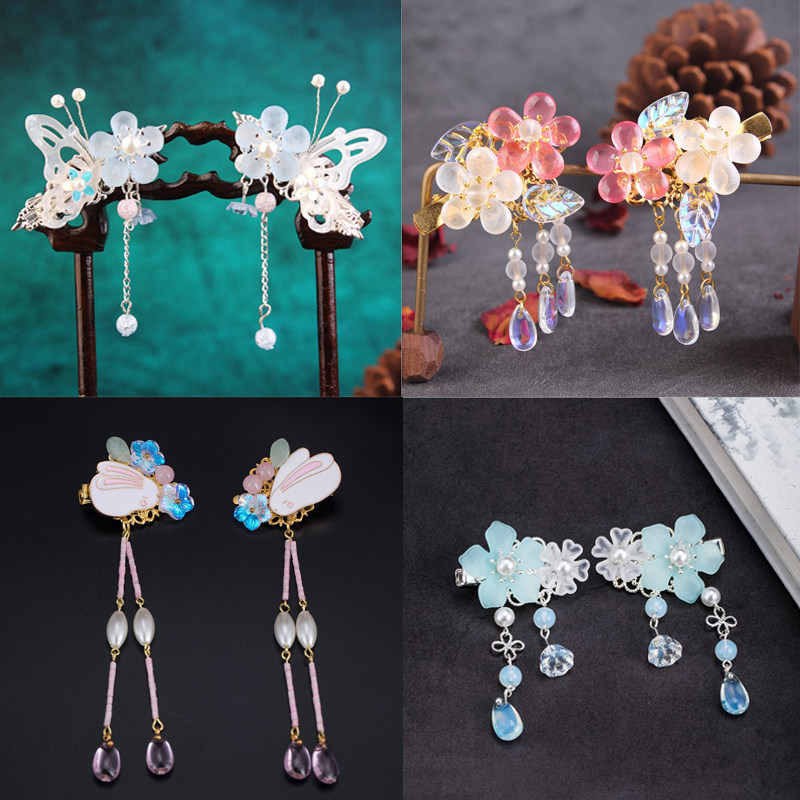Baby Hair Clip China Retro Wind Girl Hair Accessories Girl Hanfu Headwear Child Fairy Qi Goosewear Hairpin Hairpin Hairpin