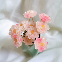 Peony pair of flowers dotted with small hairpins Daily hairpin Tang Wind Song and Song-made Han Costume Hair Accessories and Qing Books