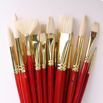 Windsor Newton Red Rod Pig Mane Oil Brush Special Long Rod Round Toe Fan Shaped Hazel Brush Professional Full Set