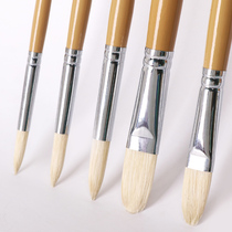 Aesthetic art 801 long rod Hazel-shaped 804 round head washing Yu bristles brush acrylic gouache brush acrylic gouache painting pen pens