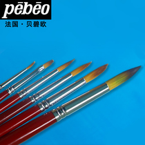 French Bebio Alice Nylon Brush Round Toe Flat Head Watercolor Pen Gouache Oil Painting Acrylic Brush Set