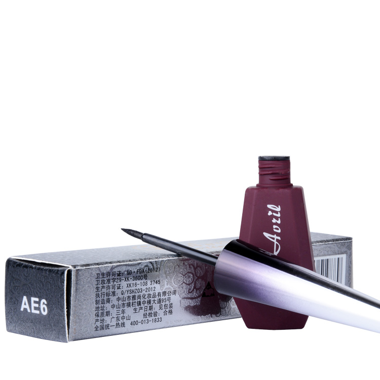 Authentic Ai Weier bút kẻ mắt mềm mại bền lâu chống chàm không xỉ chống dị ứng cứng đầu cứng bàn chải mềm khô nhanh - Bút kẻ mắt eyeliner black rouge