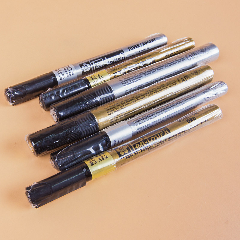 Japanese cherry blossom paint pen silver gold diy model hand-made metal electroplating signature pen oily mark mark