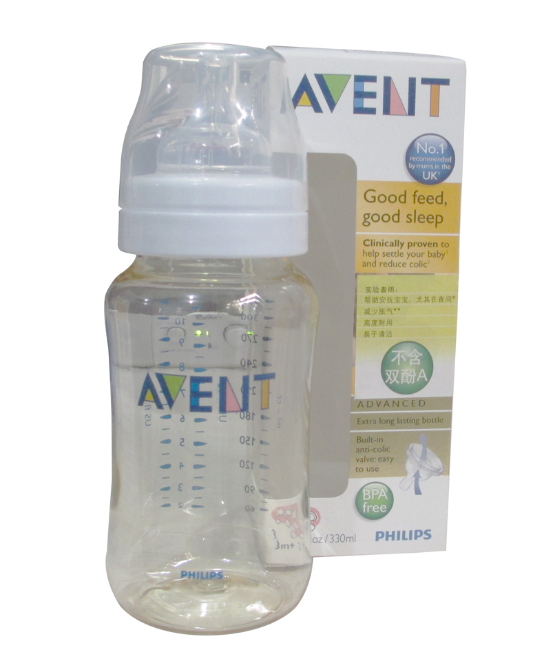 AVENT/新安怡宽口径PES新生儿婴儿宝宝奶瓶330ml SCF666/17