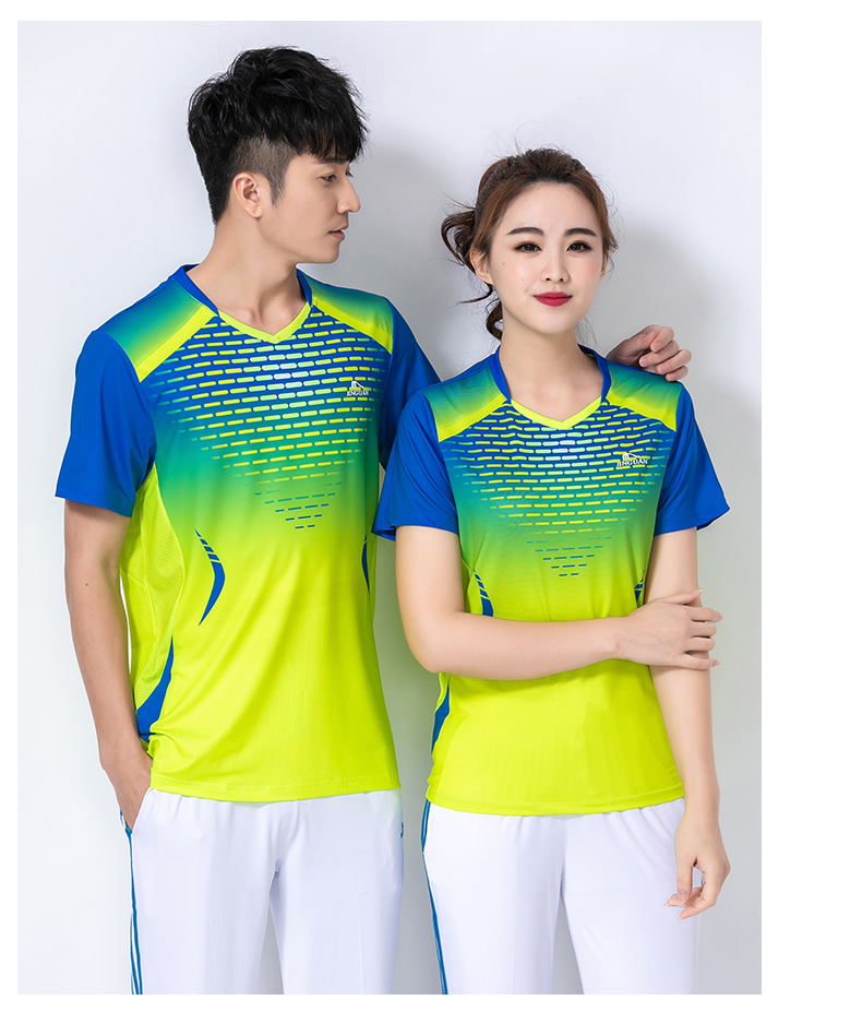 Jinguan mới tay ngắn phù hợp với giấc mơ đội nam và nữ kích thước lớn trung niên thể dục nhịp điệu nhóm nhảy thể thao - Thể thao sau bộ nỉ nam adidas