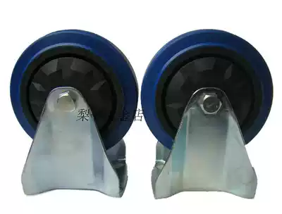 Flatbed truck metal cart wheel matching blue ultra-quiet type Hot sale universal wheel thickened solid bracket rubber