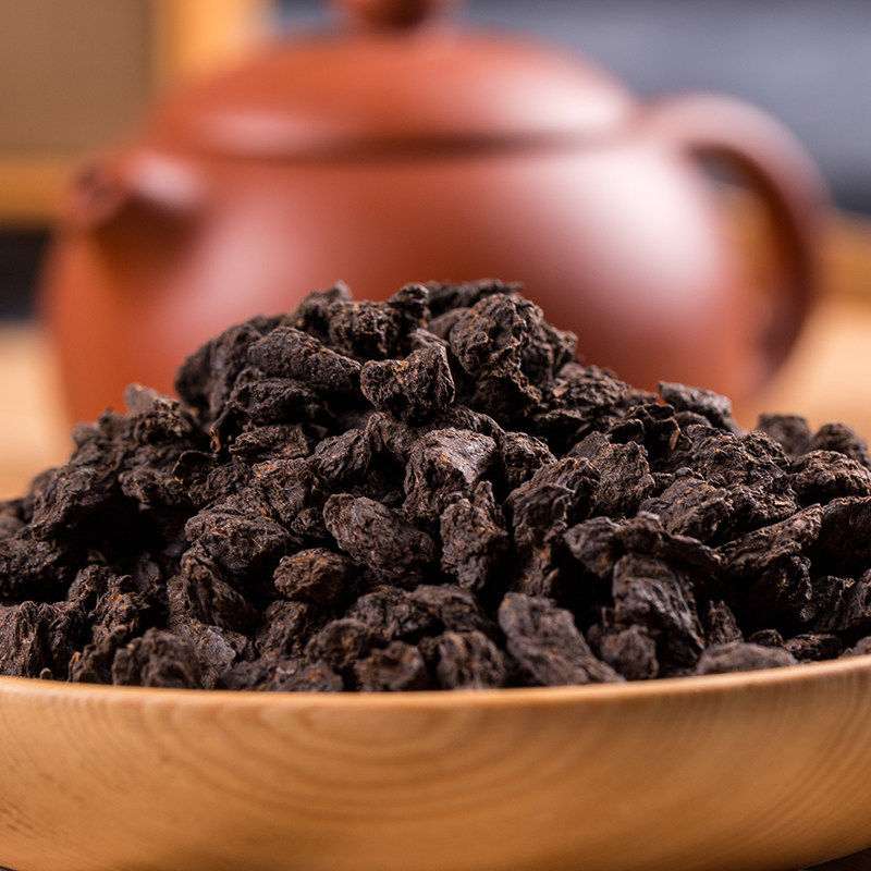 云南普洱茶糯米香熟茶化石茶头古树陈年老茶头碎银子500克散茶