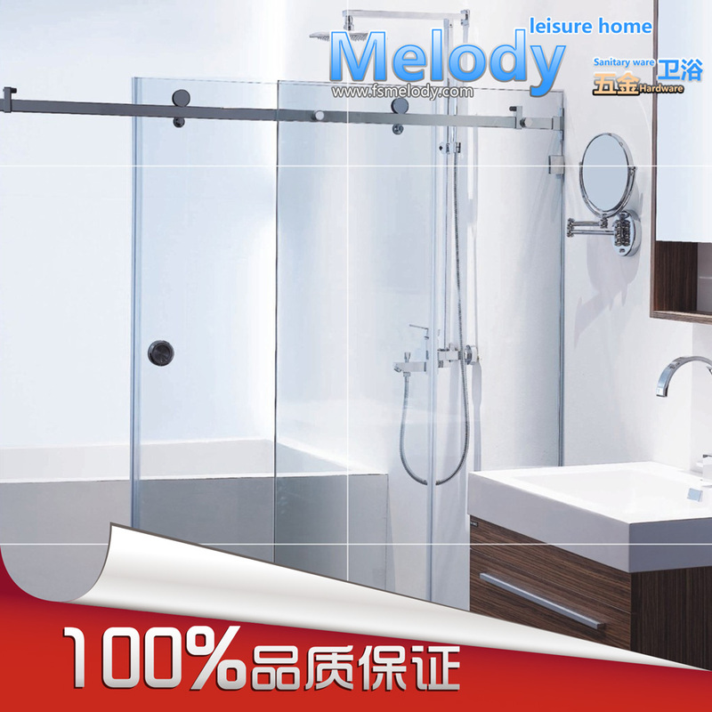 Me-002 Frameless Simple Shower Room Full Set of Hardware Accessories 304 Square Tube Sliding Door Sliding Hanging Wheel Screen Kit