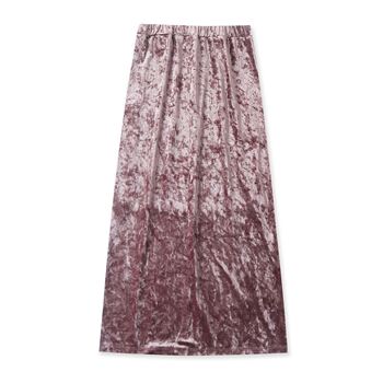 ການຄ້າຕ່າງປະເທດ gold velvet hip-covering skirt spring and autumn new style slit fashion slim women's elastic waist long skirt 07301