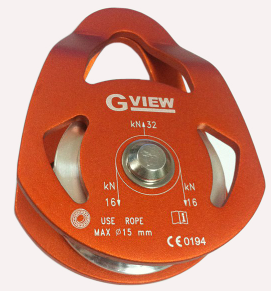 Flag Cloud GVIEW TITAN NEW P125 SWING SIDEBOARD TYPE LARGE PULLEY RESCUE CE CERTIFIED 32KN