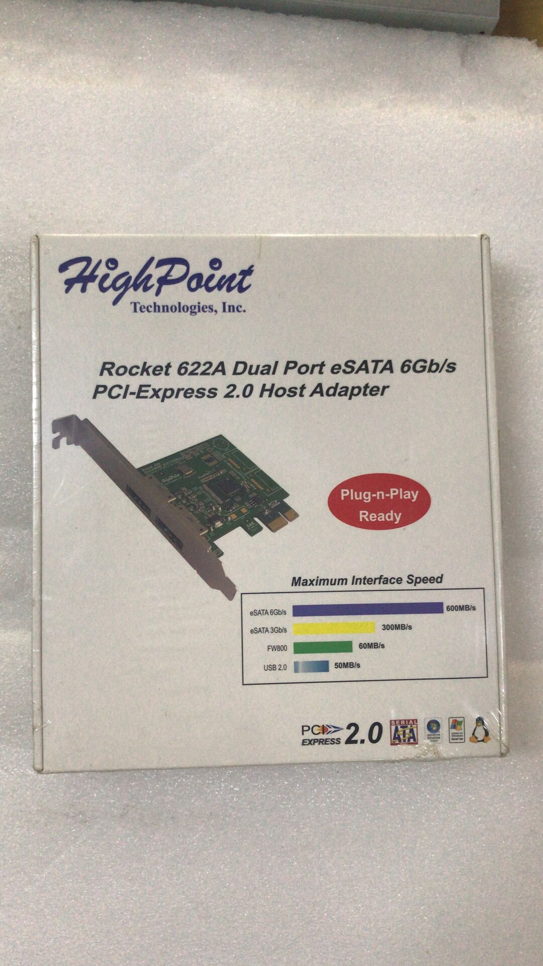 Brand new original rocket HighPoint Rocket 622A SATA 6Gbps Augmented Card Rocket 622A