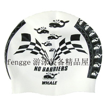 Counter whales feel good waterproof printing silicone swimming cap for men and women